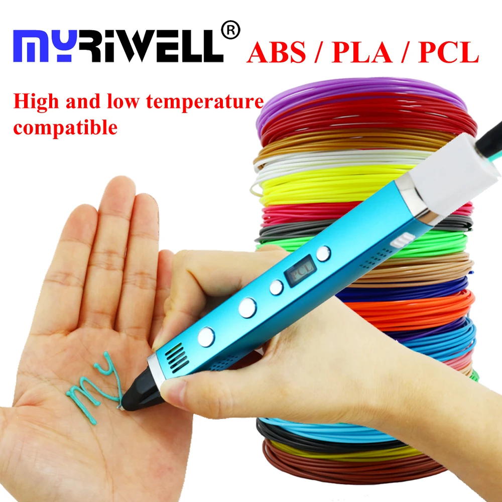 3d ручка Myriwell 1 75 мм ABS/PLA/PCL ЖК экран USB зарядка Филамент креативная игрушка подарок