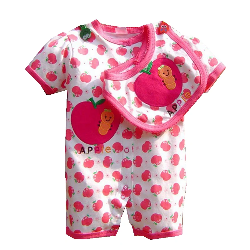 Red Apple Caterpillar Summer 2017 Newborn Baby Girl Clothes Conjunto