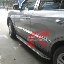 Для hyundai Santa Fe 2007 2008 2009 2010 2011 2012 ABS Хромированная Боковая дверь корпус молдинг протектор отделка
