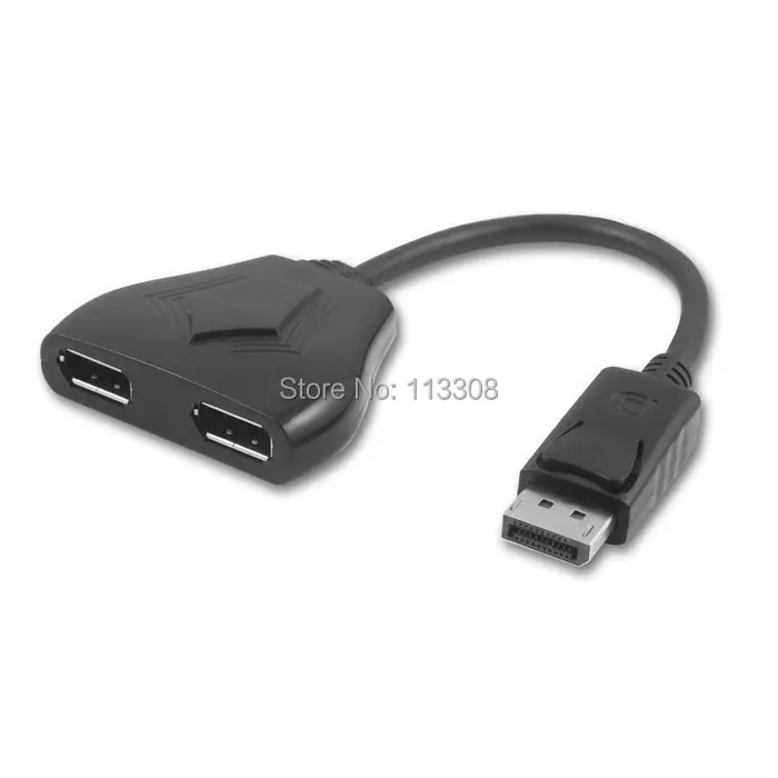 

10pcs / lots Active Displayport Male to Dual 2x Female Extension Adapter Splitter Dongle for Monitor HDTV ,By Fedex UPS DHL