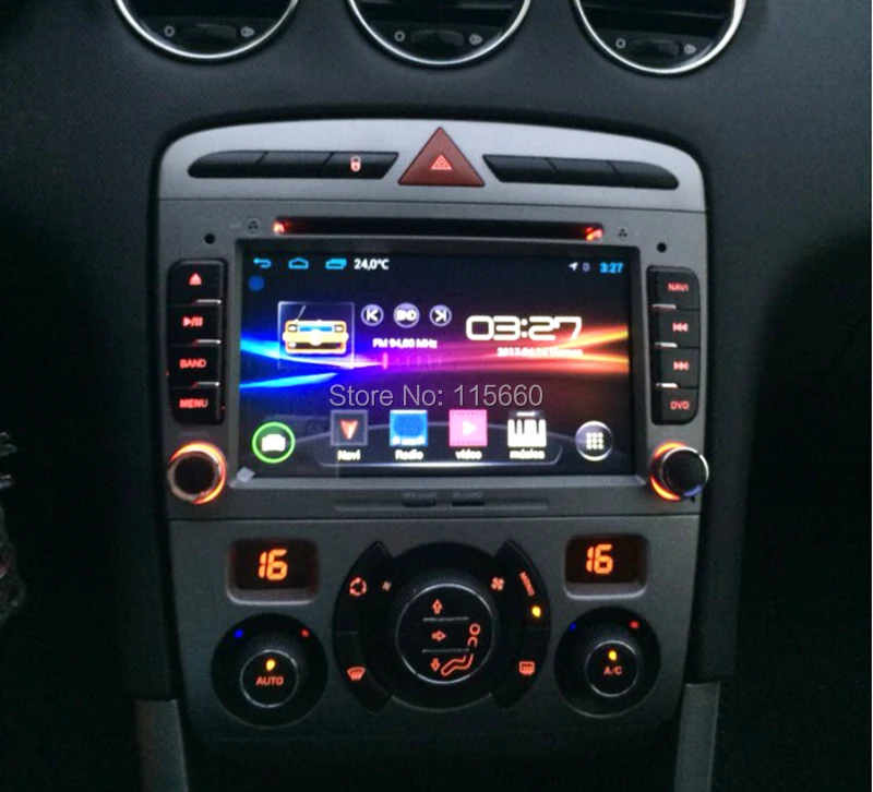 RoadRision Android 6.0 Quad core car dvd for Peugeot 308-408 Gray 7