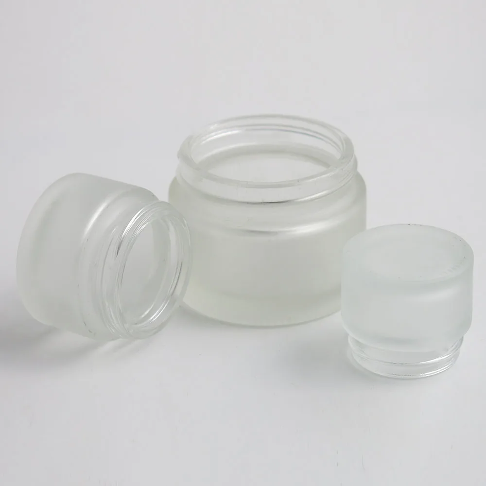 12 x 5g 10g 15g 20g 30g 50g Glass Cream Container Frost Cream Jar with Gold 5