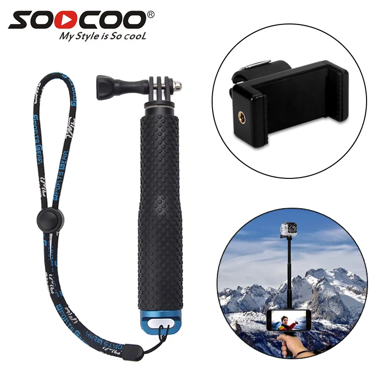 

SOOCOO 19 inch Extendable Handheld Stick Telescopic Monopod Tripod phone holder accessories for Gopro 7 Black EKEN H9R SJCAM