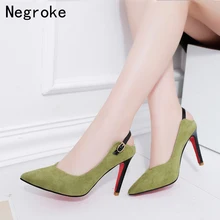 New Women Pumps Sandals Pointed Toe Thin High Heels Slingback Summer Autumn Shoes Woman Party Dress Shoes Pumps Sandalias Mujer runway crystal rhinestone rivets studded women pumps slingback pointed toe summer sandals kitten heels crystal shoes women