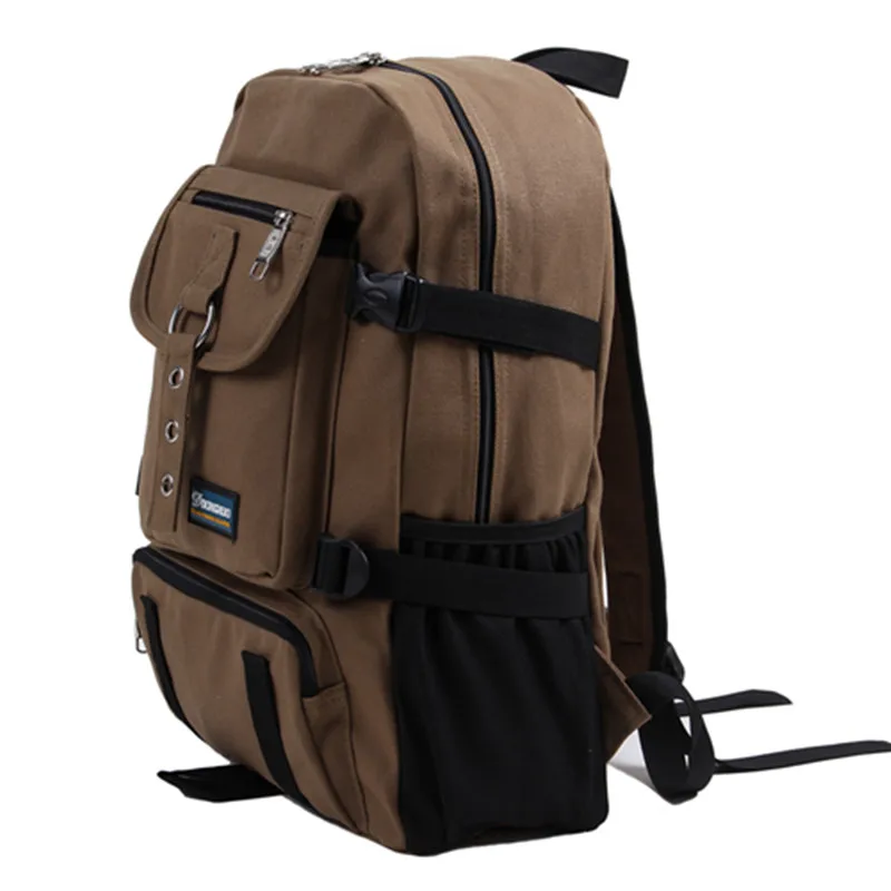 Мужской холщовый рюкзак на молнии с ремешком|travel backpacks for men|backpack designerbackpack fashion |