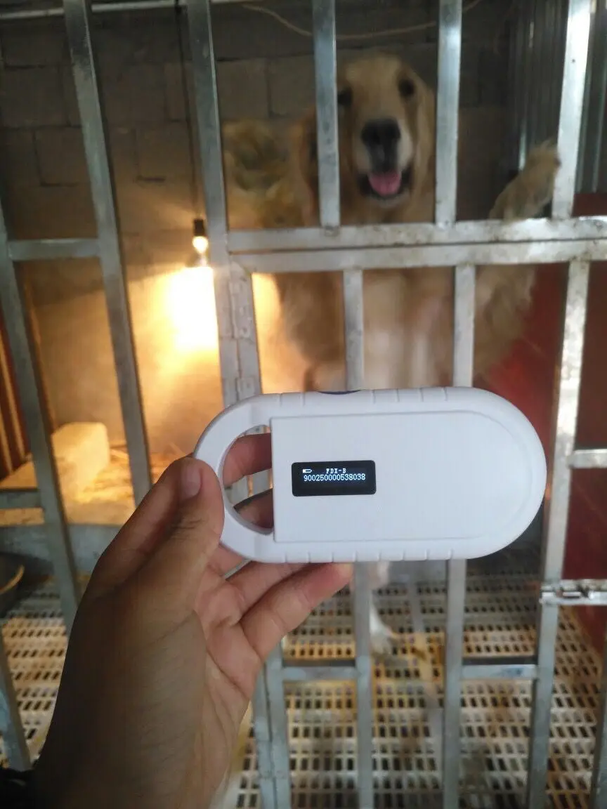 Бесплатная доставка ISO11784/5 FDX-B животных pet id Читатель передатчик с интегральной схемой USB RFID идентификационный портативный сканер