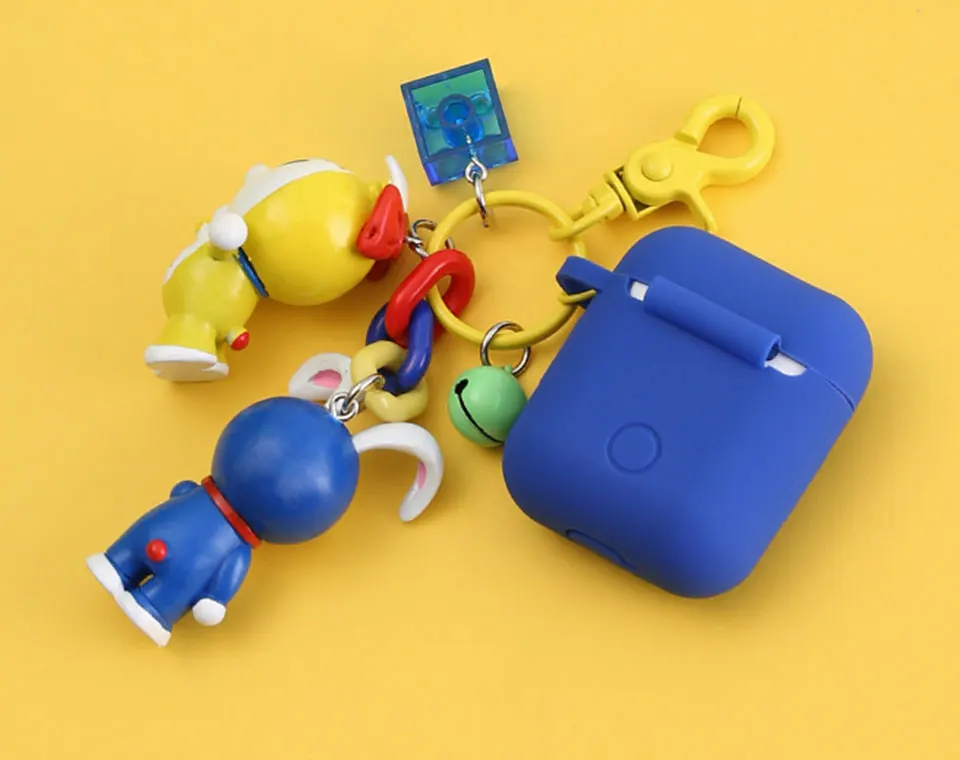 Милая мультяшная кукла декоративный силикон чехол для Apple Airpods Bluetooth Наушники Аксессуары 1 2 защитная сумка брелок