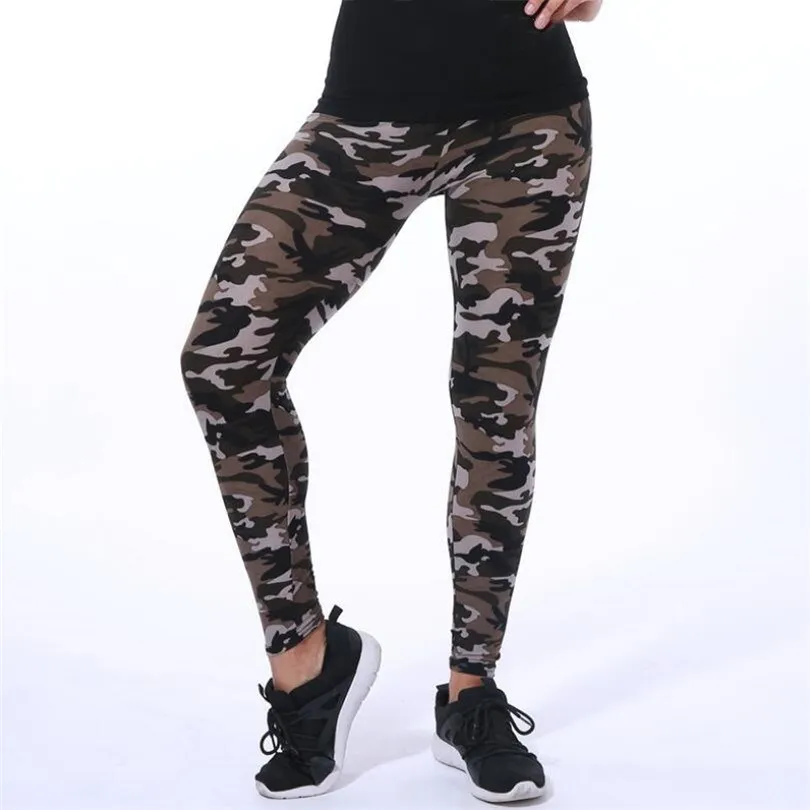 YGYEEG, высокие эластичные дизайнерские винтажные леггинсы с граффити цветочным рисунком, женские леггинсы с принтом, высокое качество, распродажа - Цвет: Camouflage 3