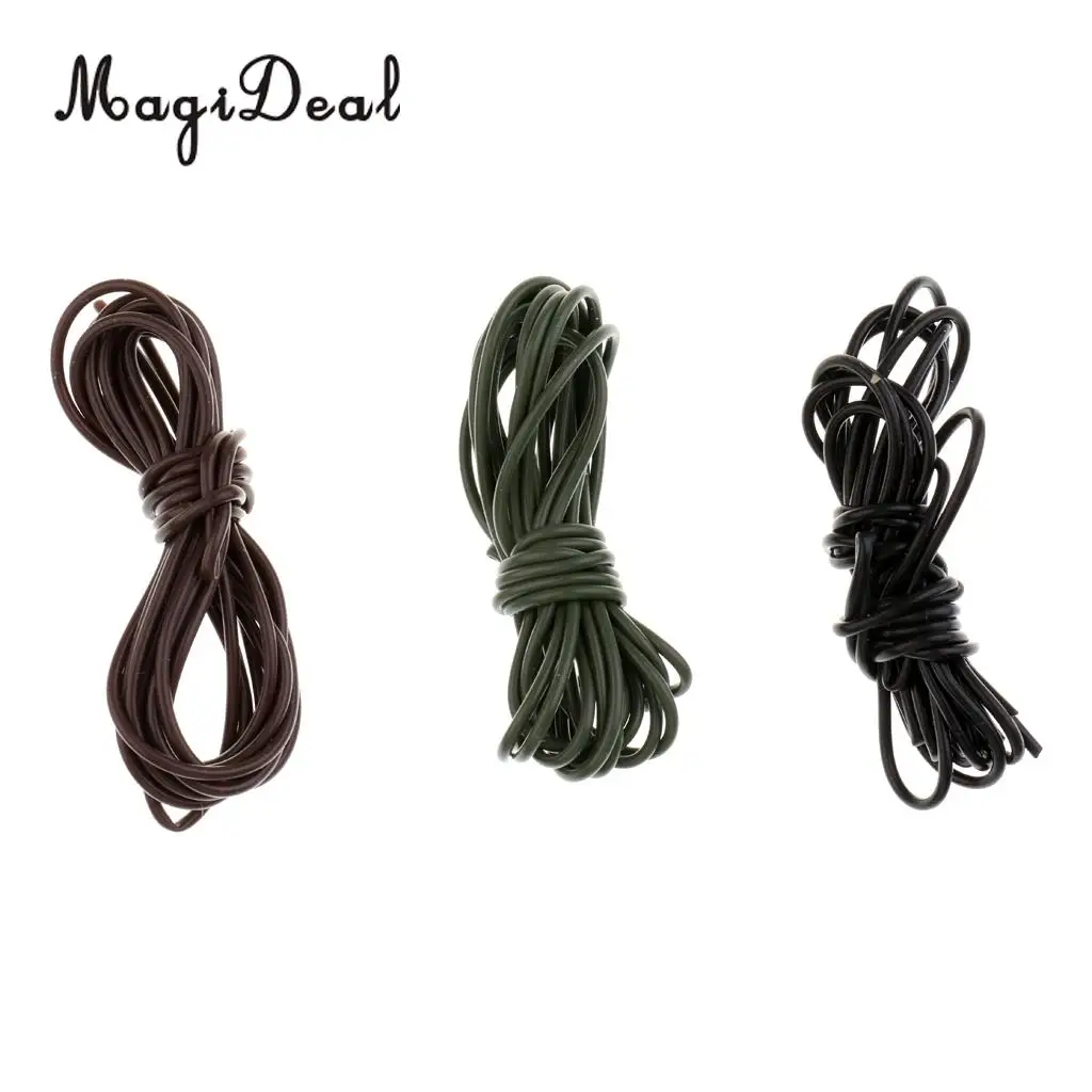 MagiDeal 3Pcs Professional Silicone Rig Tubing 1.0mm Inner Diameter for outdoor  Carp Fishing Hair Rigs Tube Including 3 Colors