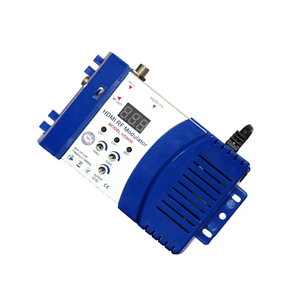 HDM68 модулятор цифровой RF HDMI модулятор AV в RF конвертер VHF UHF PAL/NTSC Стандартный Портативный модулятор для AU Blue