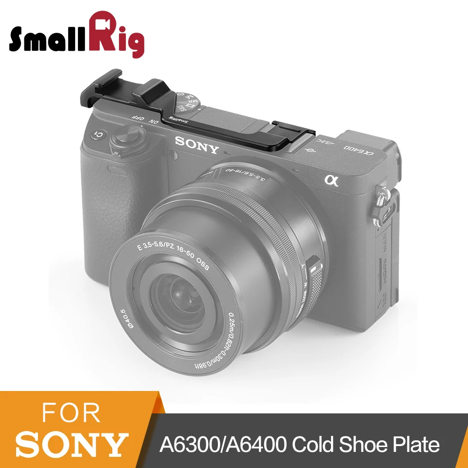 

SmallRig Cold Shoe Relocation Plate For Sony A6300/A6400 Camera Quick Release Cold Shoe Plate To Mount Microphone Shock-2317