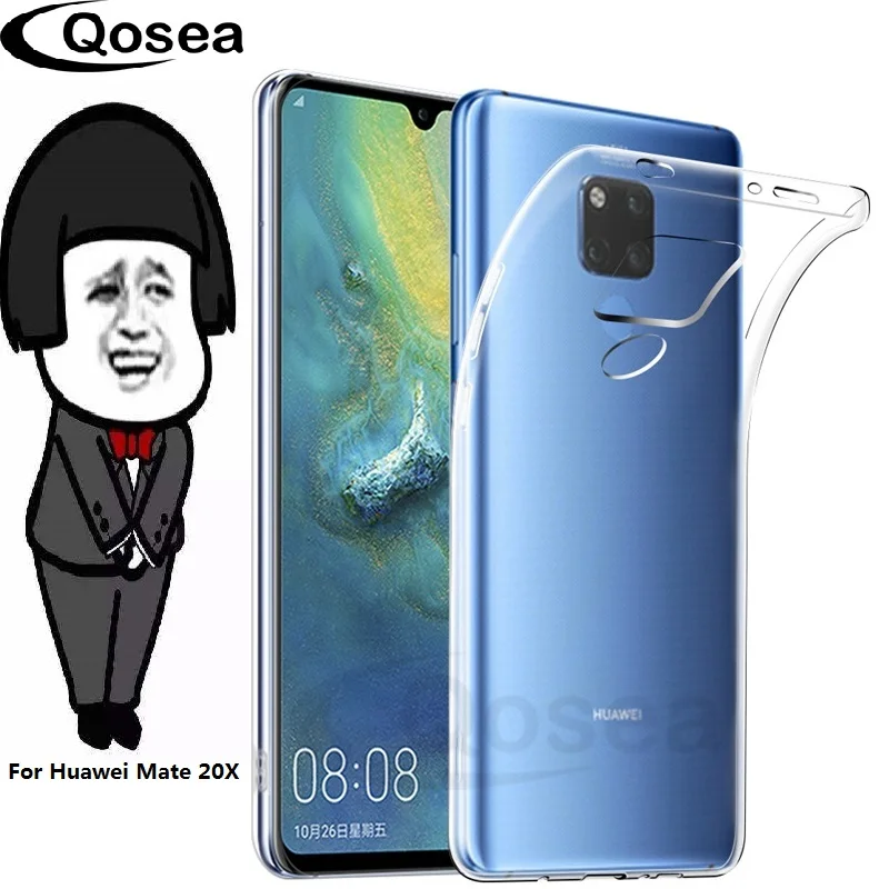 

Qosea For Huawei Mate 20X Phone Case Ultra-thin Silm Silicone Soft TPU For Huawei Mate 20 X Pro Transparent Protective Cover