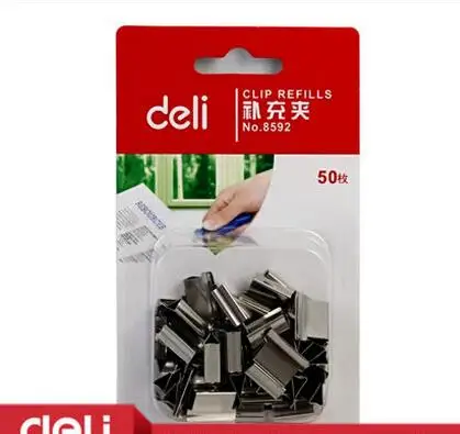 

5 packs/lot DELI 8592 supplementary clip 15mm refill clip reusable clip