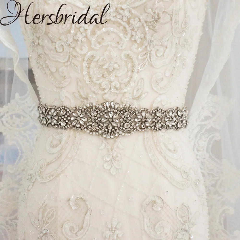 

Luxury Crystal Bridal Belt Handmade Rhinestone Sash Belt For Wedding Dress Antique Silver Belt Wedding Accessories