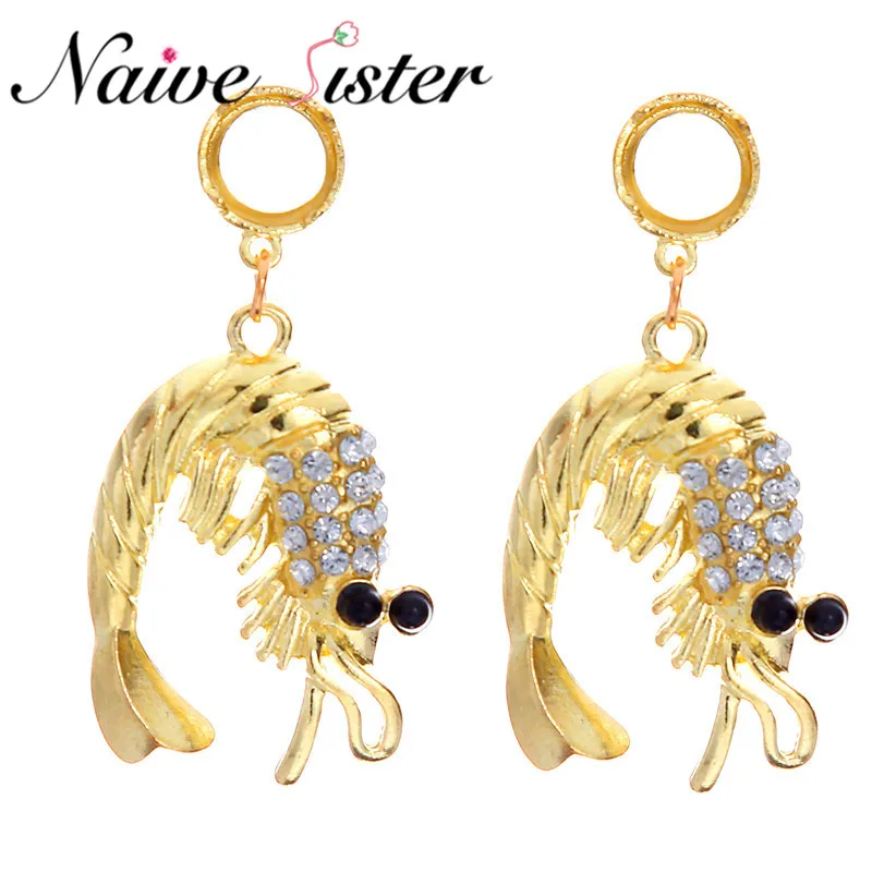 Cute Lobster Shape Drop Earrings For Girl Women Lady Fashion Dangle