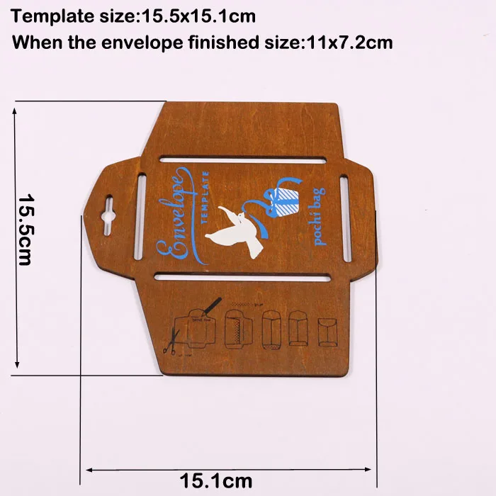 5 шт. Подарочный конверт мешочек ручного изготовления деревянный шаблон Творческий Деревянный ручной трафарет конверт чайник резка умирает - Цвет: 5pcs