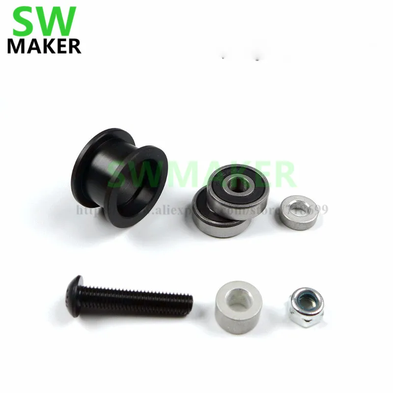 

30set Openbuilds Smooth Idler Pulley wheel Kit V-Slot rail,OX CNC,V Slot,H type,H wheel