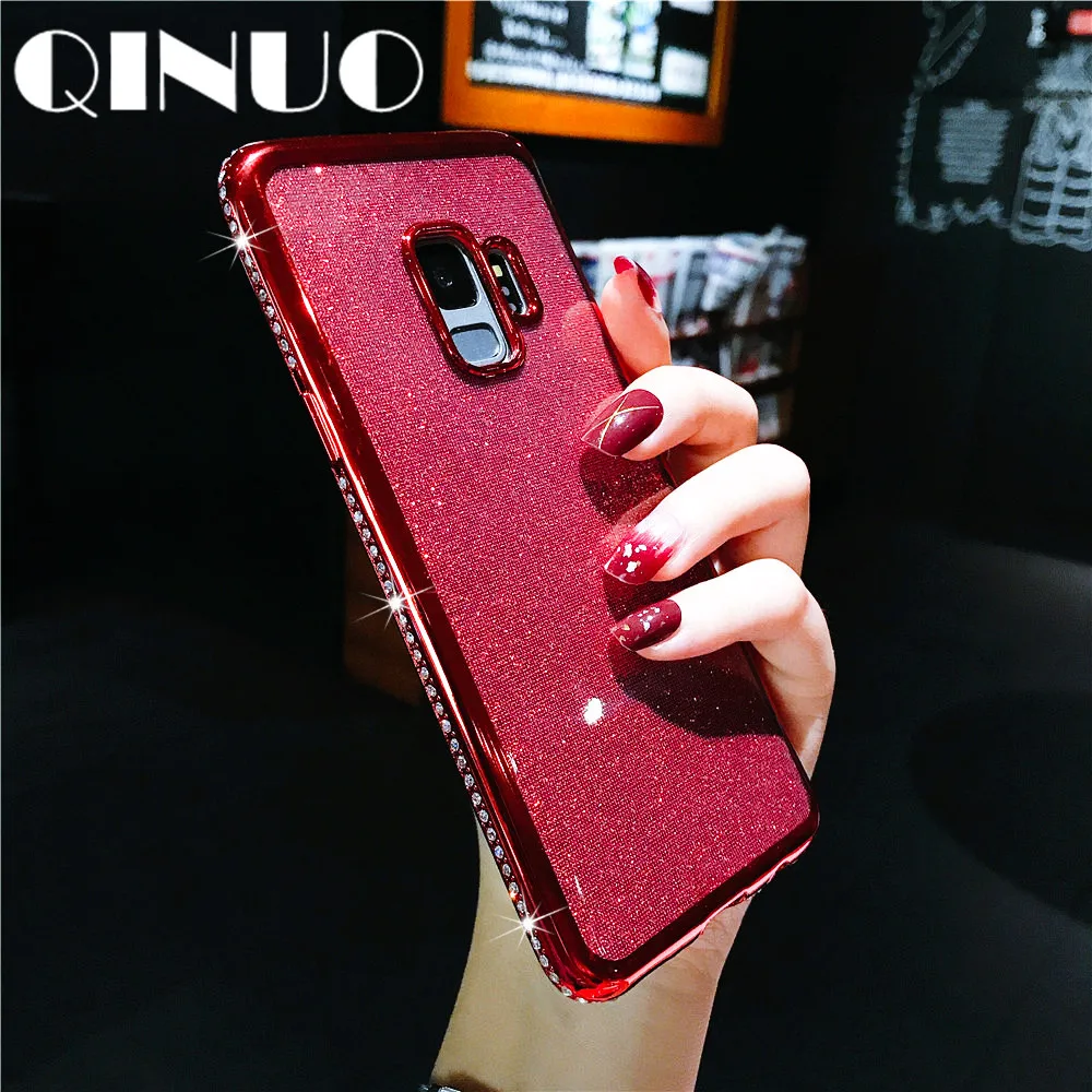 

Glitter Case For SamSung Galaxy A10 A20 A40 A50 A60 A70 M20 M10 S8 S9 S10 Plus S10E J7 A8 A6 A7 2018 Note 8 9 Rhinestone Cover
