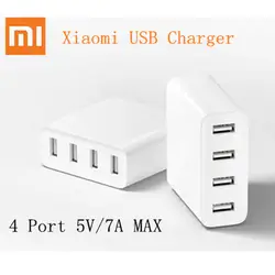 Оригинальный Xiaomi Mi USB Зарядное устройство 4 Порты 5 В 35 Вт Выход Универсальный Quick 2.4A Зарядное устройство для зарядное устройство для