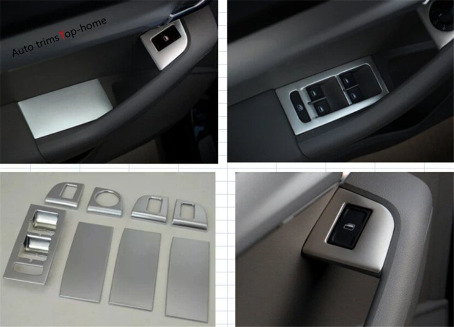 Apoio de Braço Botão de Elevador de Vidro Vidro de Janela Moldura do Painel Guarnição para Skoda Yimaautotrims Abs da Porta de Janela Mk3 a7 Tampa Octavia 2015 2018 8 de Elevador De Vidro de Janela Tampa