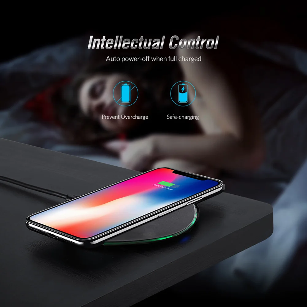 Беспроводное зарядное устройство для Huawei P30 Pro Qi быстрая зарядка iPhone XS/XR Samsung S10 Plus