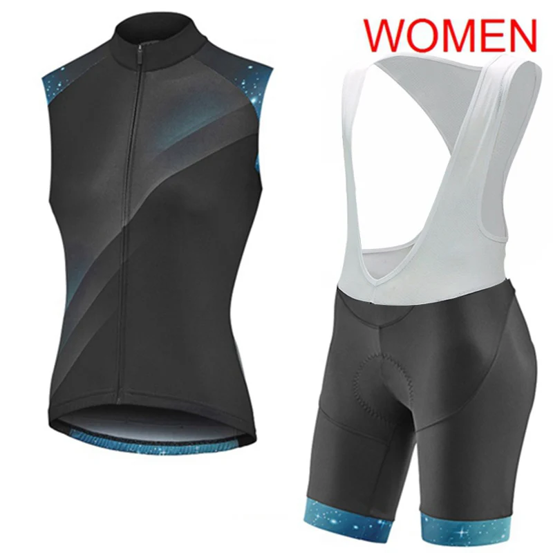 Женский спортивный костюм Ropa Ciclismo велосипедная майка без рукавов и шорты