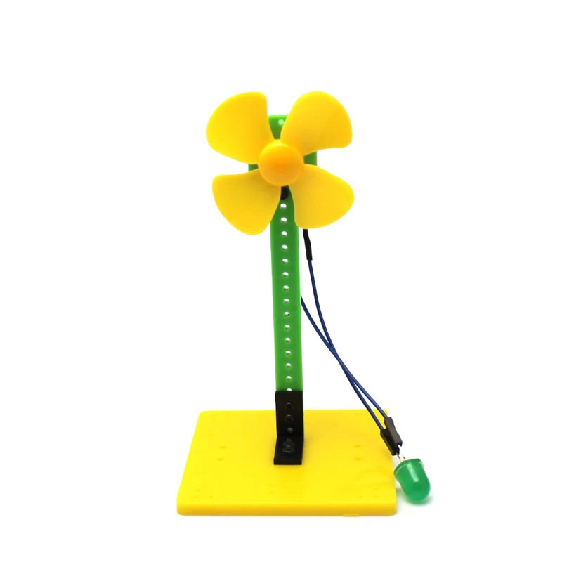 

Wind Power Demo Generator Module Green LED Blowing Generator Windmill Toys Kit for Science Education Experiment