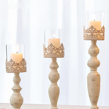 

Luxury Black Metal Cup Candle Holder Wedding Candelabra Home Decoration Accessories Modern Bougeoir Candle Stand Menorah 50KO201