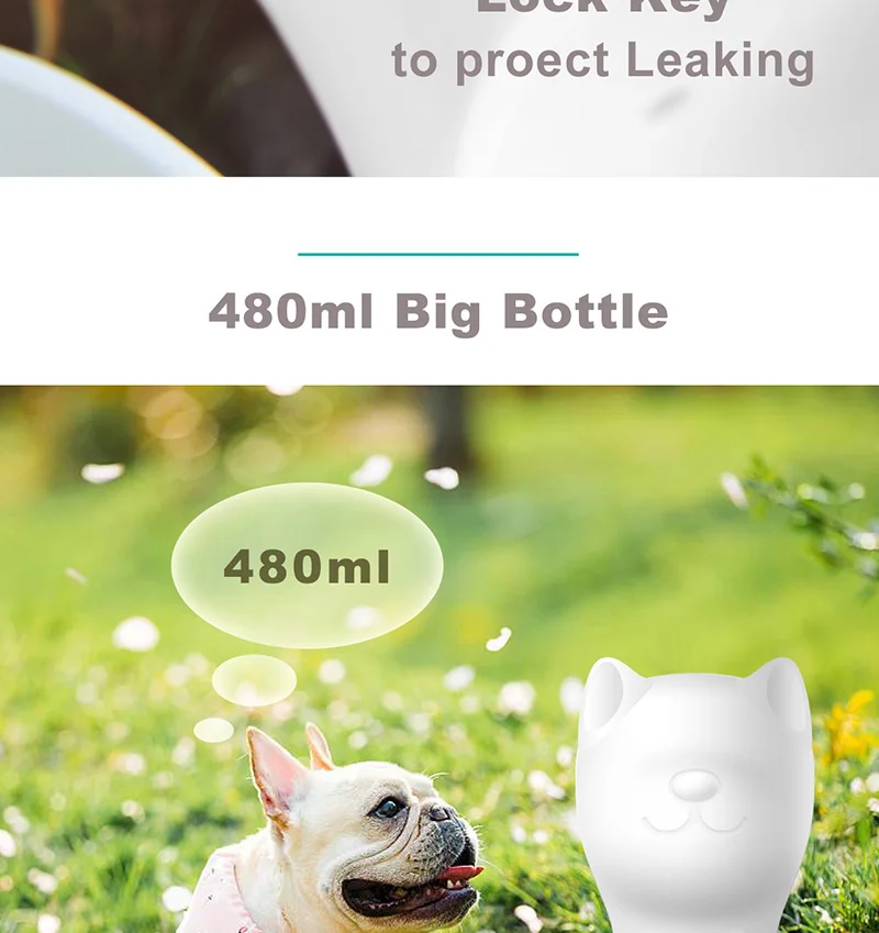 DogMEGA Pet Water Bottle for Bulldog