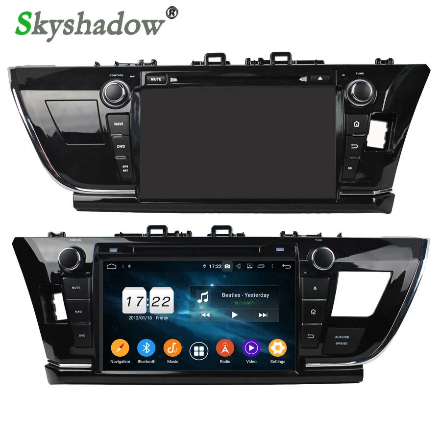 Sale DSP 9" Android 9.0 4G + 32GB 8Core Car RADIO DVD Player Wifi Bluetooth 4.2 GPS Map For Toyota COROLLA 2014 2015 2016 right left 0