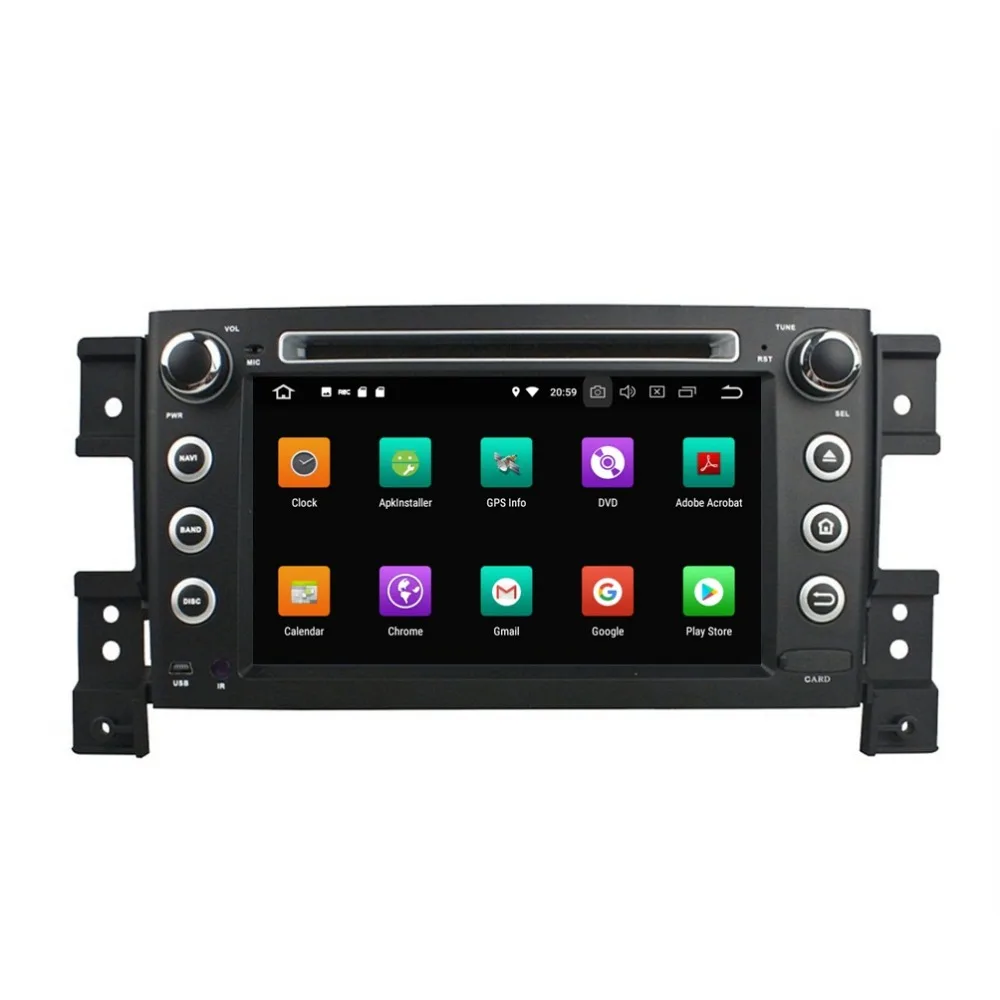 Excellent 7" Android 8.0 Octa Core Car DVD Multimedia GPS Navigation for Suzuki Vitara 2005-2011 4GB RAM Radio Bluetooth WiFi Mirror-link 3