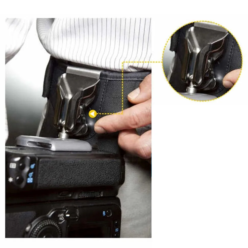 Камера поясной ремень Крепление Держатель двойной пряжкой вешалка кобура для Canon Nikon Pentax DSLR камера видеокамера поясной ремень
