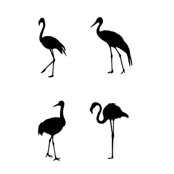 

4 pcs/set Grace Long Leg Bird Flaming Stamp DIY Self Inking Photosensitive Seal Without Handle Funny Planner Scrapbooking Stamps