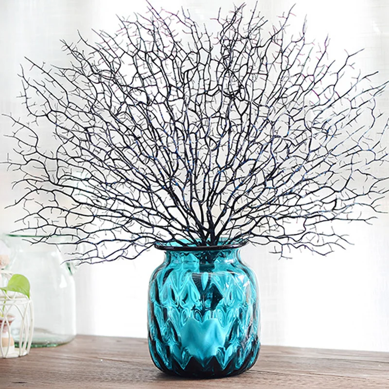 Hot Sale Wedding Decoration Peacock Coral Branch Plastic Decoration
