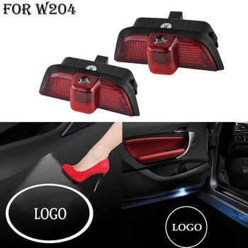 

2pcs Car Door Light Car Logo Light For AMG Mercedes AMG W204 C180 C200 C260 C300 C-Class Car Styling Emblem Logo Welcome Light