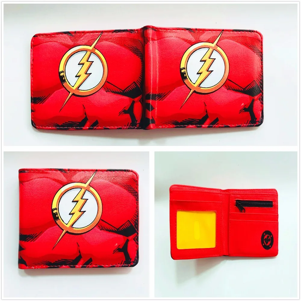 

2018 Marvel Flash wallet short pu purse credit card holder wallet boys and girls universal wallet W896Q