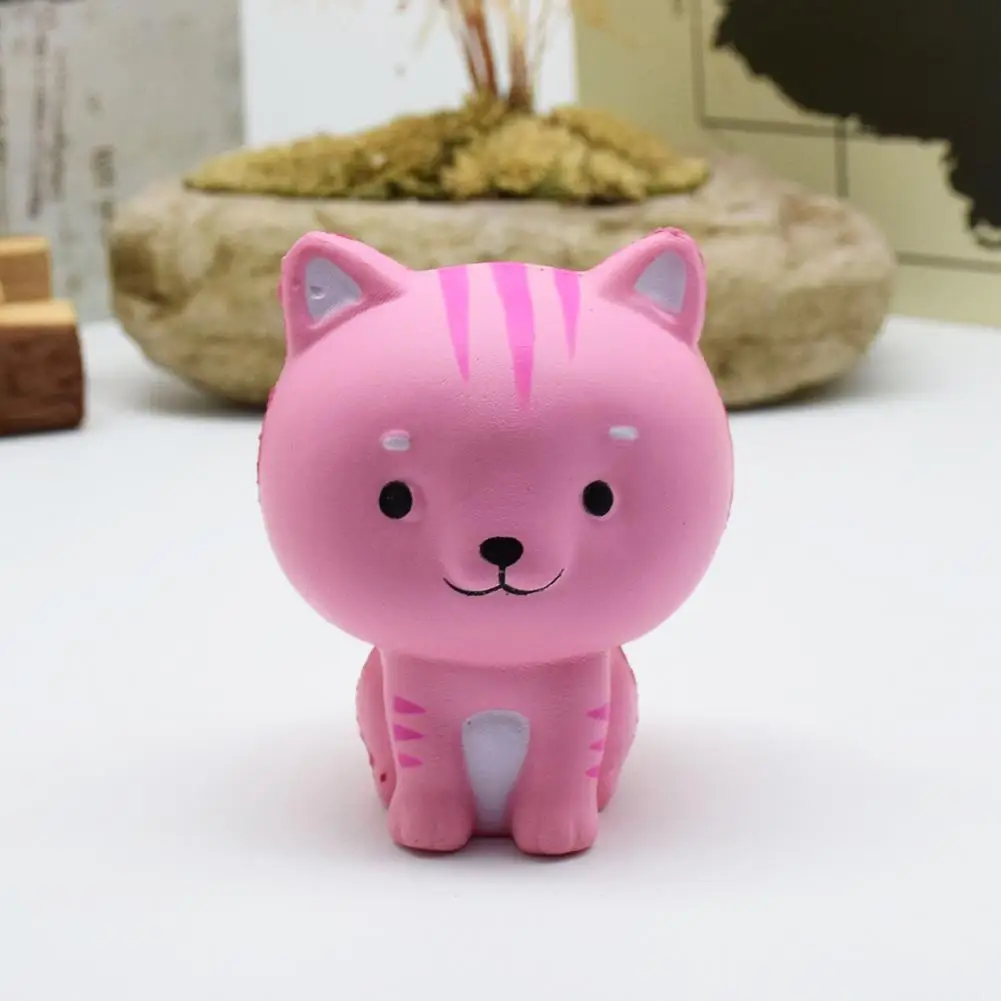 Cartoon Cat Squishy Slow Rising Phone Straps Cute Kitten Soft Squeeze Bread Charms Scented Kids Toy