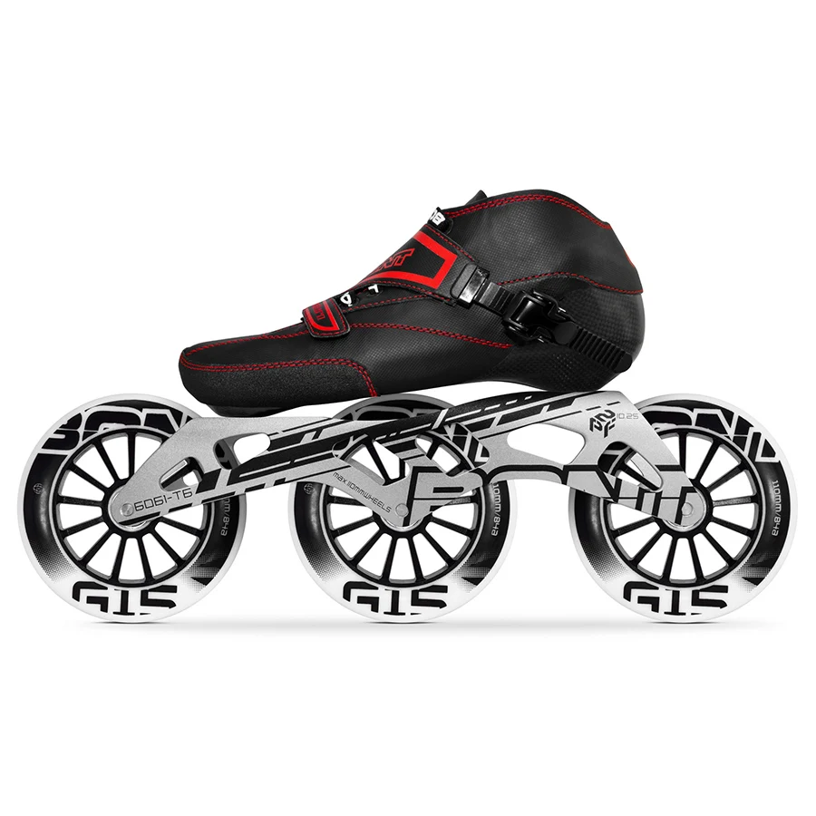 الأصلي بونت إندورو 3*90/100/110 مللي متر G15 المهنية سرعة حذاء تزلج بعجلات Heatmoldable الكربون الألياف سباق Patines أطفال الرجال الكبار