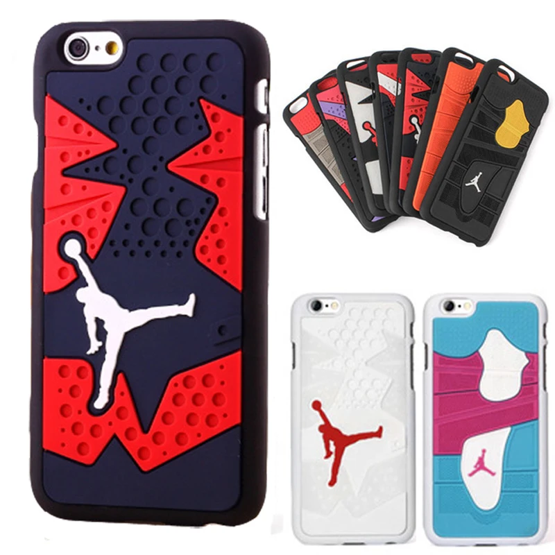 Для iphone 6 6s телефон case 4.7 дюйм(ов) 3d иордания капа спорт баскетбол пластик +