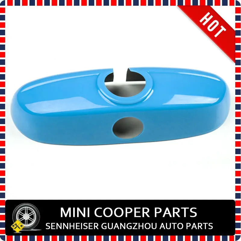 

2014 Latest Mini Cooper Blue Mini Ray Style ABS Material UV Protected Interior Mirror Cover For mini cooper F56 (1 Pcs/Set)