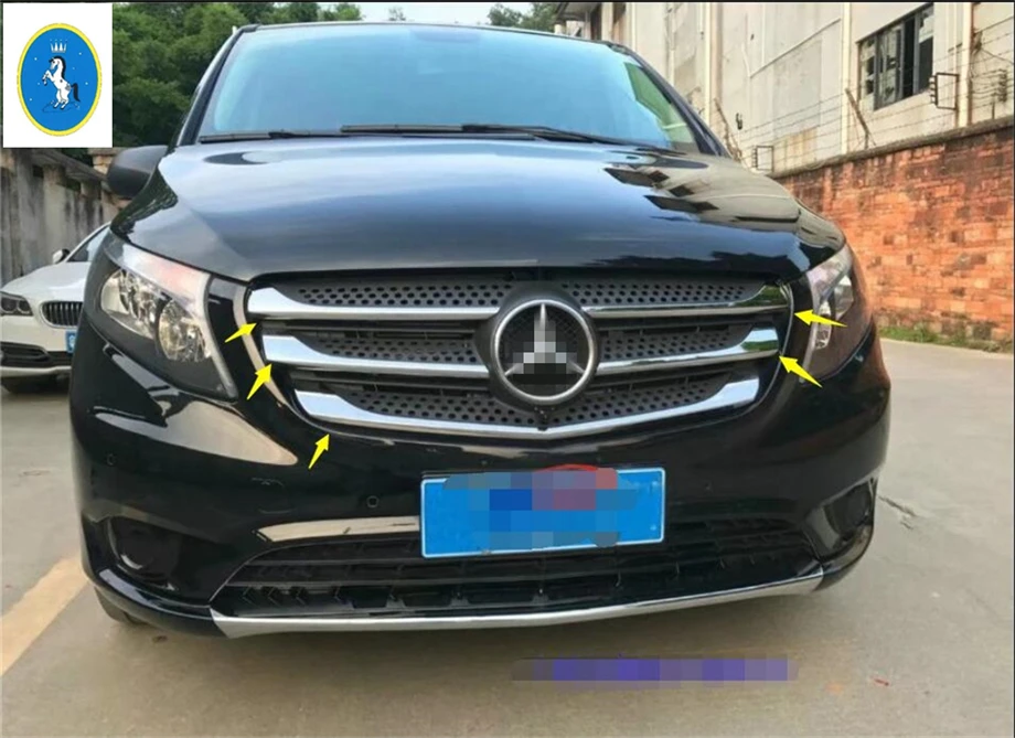 Yimaautotrims хромированная Защитная передняя головка для бампера Решетка гриля