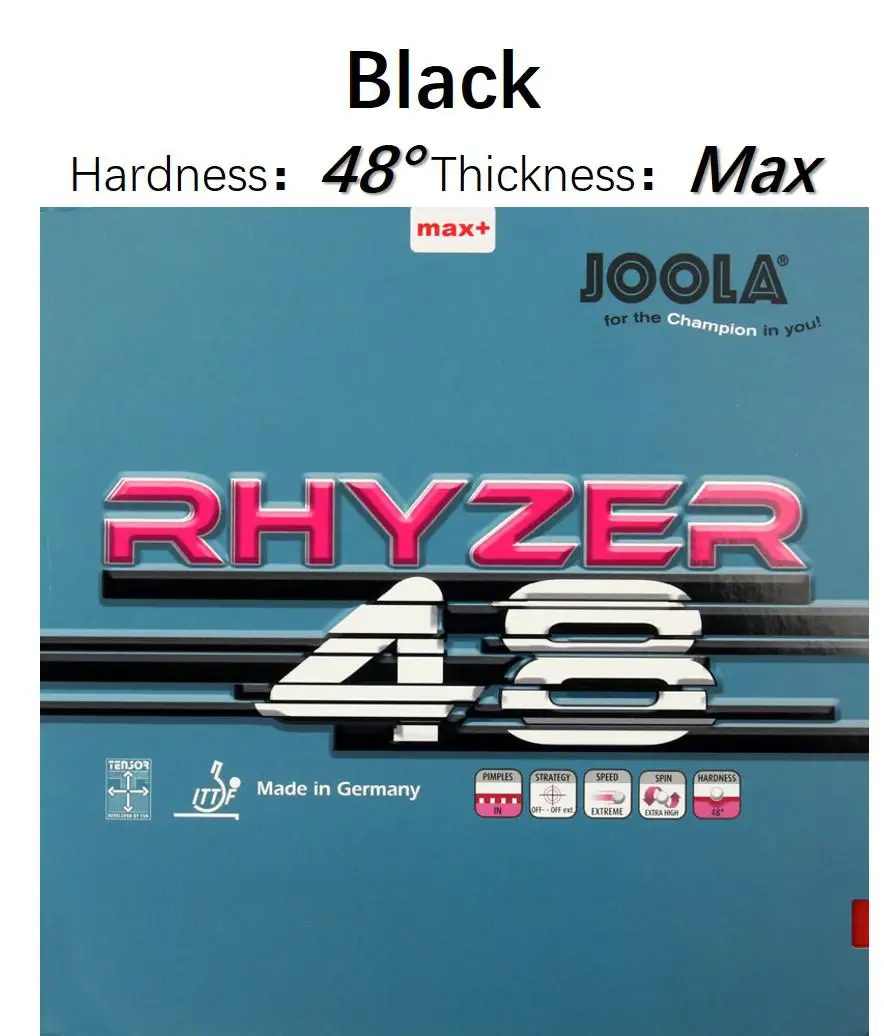 Новое поступление, резиновая губка для настольного тенниса Joola Rhyzer 43 48, для пинг-понга, Tenis De Mesa - Цвет: H48 black max