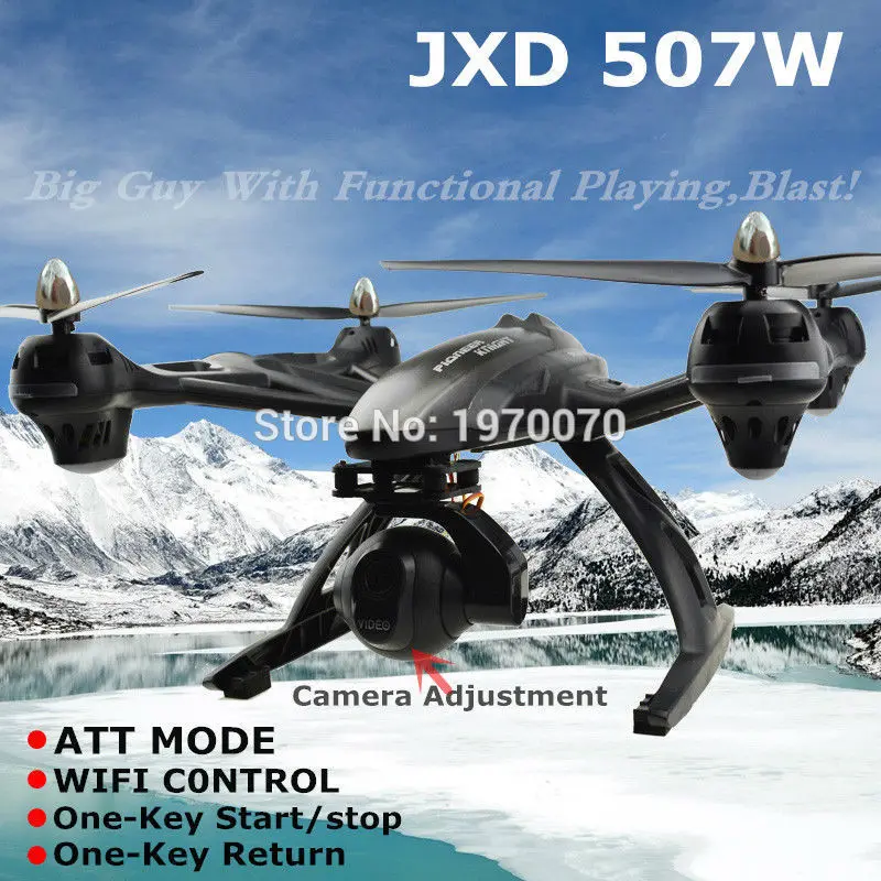 

Newest JXD 507W Much Bigger than 509W 2.4G Transmitter Rc Quadcopter Drone 2MP Camera With ATT Mode Support Phone Wifi Control