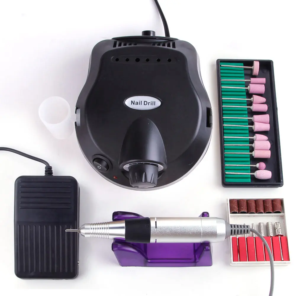 

30000RPM Manicure Tool Set Electric Nail Drill Milling Machine Professional Nail Files with Diamond Cutters Ceramic Cutter Cutic