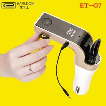 

Earldom Car Use Cell Phone USB Charger Support MP3 SD Card Bluetooth Hands Free Call FM Radio Connection Emitter 5V 2A Output
