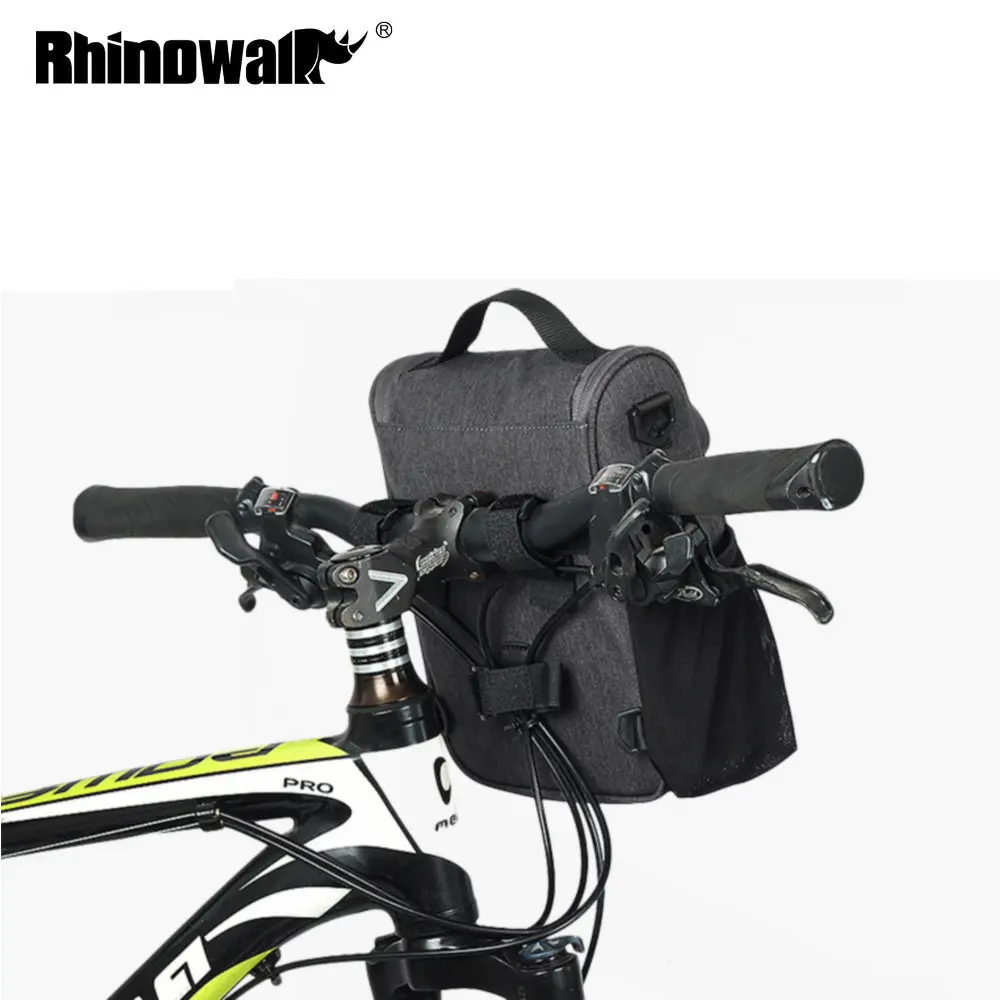 Rhinowalk 5L MTB Road Bike Front Tube Bag Multifunction Handlebar Bag Large Capacity Cycling Shoulder Bag with Waterproof Cover