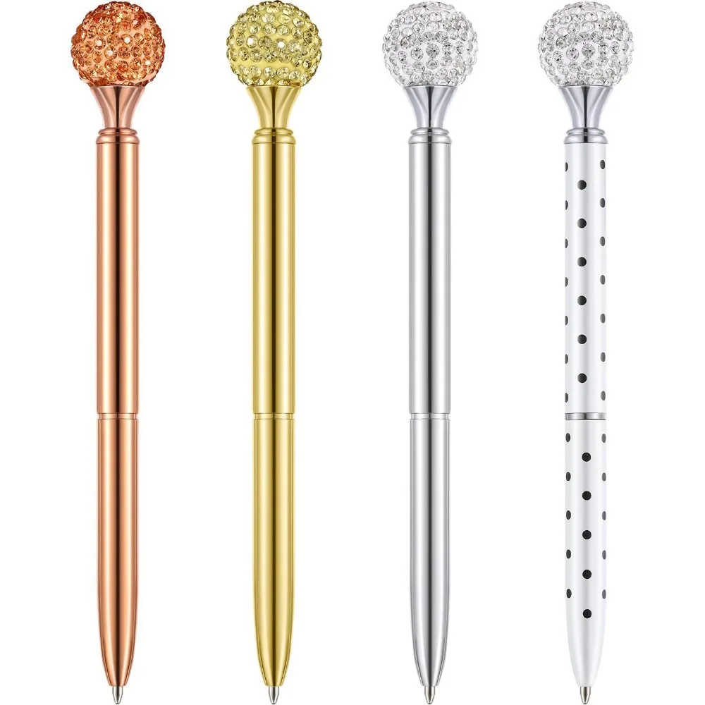 Ballpoint Pen caneta Bling Crystal Diamond Gem Metal Ball School Supplies Writing Tool Material Escolar Escolares Kawaii Novelty