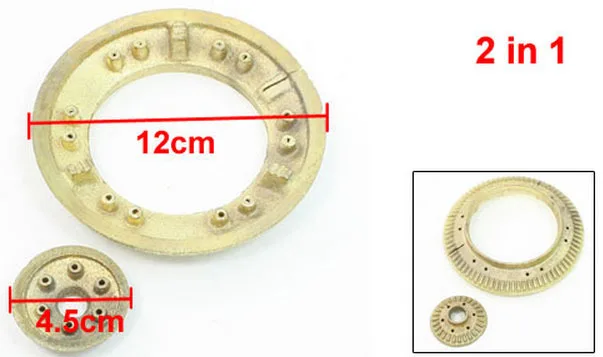 

Replacement Circle Shape Gas Stove Fire Separator Burner Cap Set 2 in 1 2sets