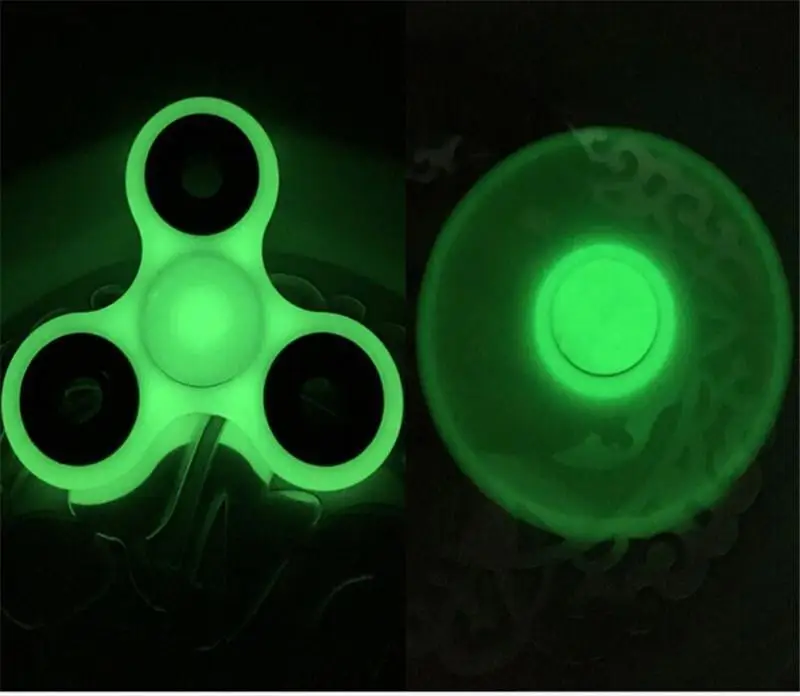 

Glow In Dark Tri-Spinner Fidget Plastic Hand Spinner Puzzle Anti Stress For Autism Adhd Kids Adult Outdoor Toys