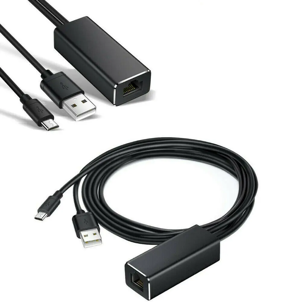 Ethernet USB Adapter Micro USB to RJ45 Network Card Adaptor For Chromecast